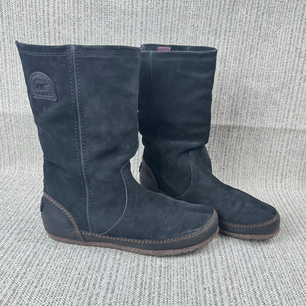 Sorel Black Suede Women's Boots size 9